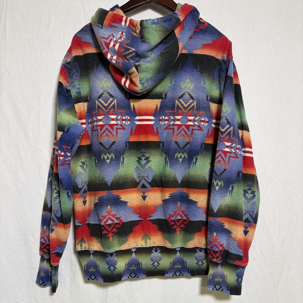 Polo Ralph Lauren Bear Southwestern-Beacon Aztec Serape Native American Hoodie - Picture 7 of 11